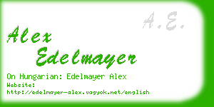 alex edelmayer business card